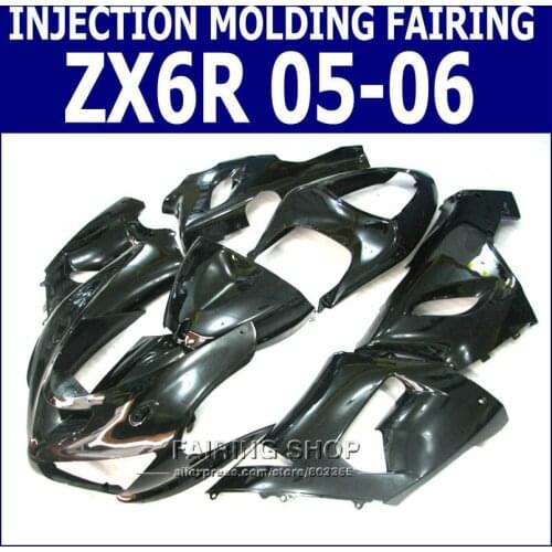 Fit ZX6R 2005 2006 05 06 Fairing kit For Kawasaki Ninja Injection mold black Fairings +EMS FREE p04