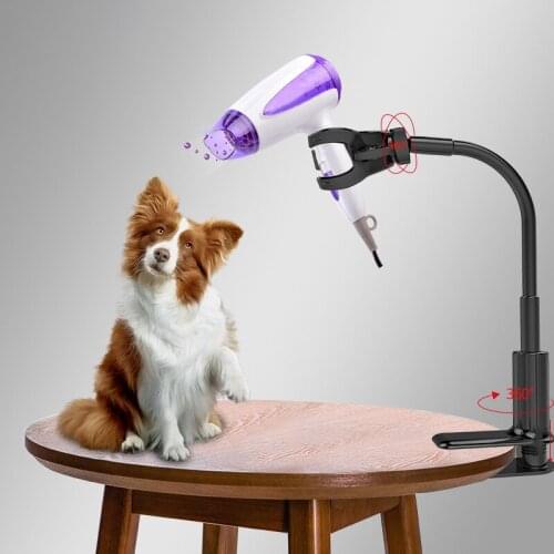 Pet Hair Dryer Bracket Rotatable Cats Dogs Hair Dryer Support Frame Grooming Table Fixing Frame For Puppy kitten Pet Supplies
