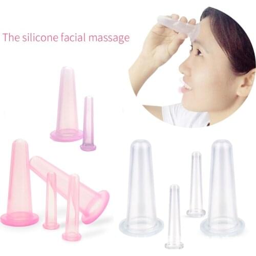 Hotsale Silicone Jar Vacuum Cuppings Can for Body Fack Facial Massage Tool Suction Cans Anti Cellulite Cups Set Health Care Tool