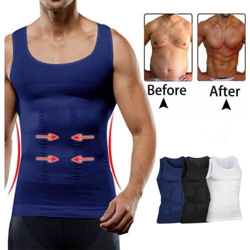 Men Shapewear Tank Tops Bodybuilding Fitness Men Shirt Vest Body Shapers Tank Top Slimming Shirt Workout Tank