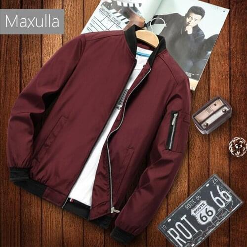 Maxulla Spring Mens Jacket Male Casual Streetwear Hip Hop Slim Fit Pilot Coat Men Bomber Zipper Windbreaker Clothing 4XL,WA001
