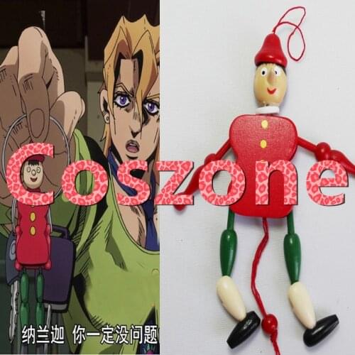 JoJos Bizarre Adventure Pannacotta Fugo Cosplay Movable Strings Puppet Doll Pendant Keychain JOJO Halloween Costume Props
