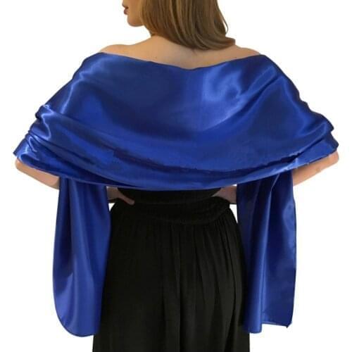 2020 Sample Satin Bridal Wraps Women Scarf 200*45 CM Evening Party Shawl Bolero