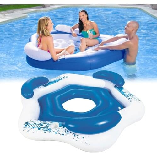 Swim Ring Inflatable Swim Float Double Air Chamber Swim Float Indoor Outdoor Inflatable Lounge Float Ring Water Fun