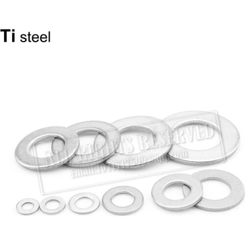 Flat washer M3 M4 M5 M6 M8 M10 M12 titanium washer shim washer Ti steel titanium steel 3mm thin washers