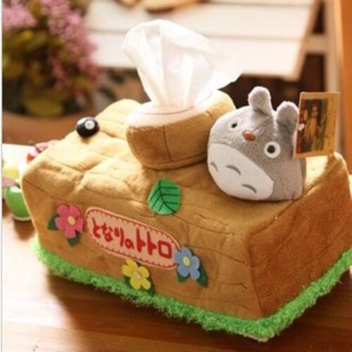 Totoro Plush Doll Toy Tissue Box Japan Anime Chinchillas Extraction Household Product Office Desk Car Decorate Kids Girl Gift