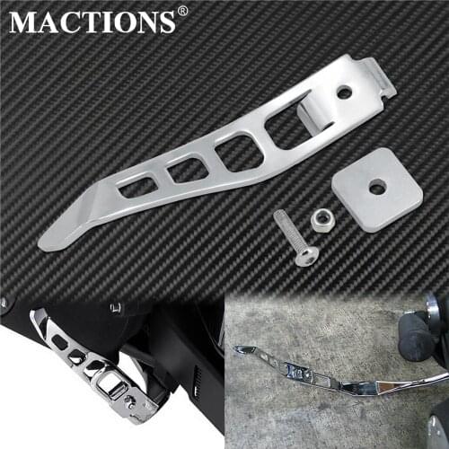 Motorcycle Stand Kickstand Extension Kit Chrome Foot Pedal For Harley Dyna Street Bob FXDB Fat Bob Low Rider Super Glide Custom