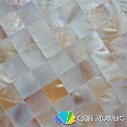 Freshwater shell seamless mother of pearl mosaic tile for backsplash and bathroom 11 square feet/lot square pattern wall tile