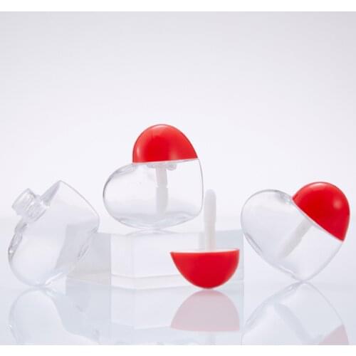 5mL Empty Lipgloss Tubes Wholesale Lip Gloss Tubes Lip Tubes Lipstick Bottles Mini Love Shape Tubes Lip Bottles Makeup Package