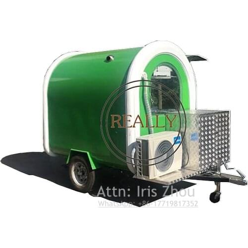 Size Customized Food Cart Mobile Restaurant Cart / Food Catering Trailer For Coffee