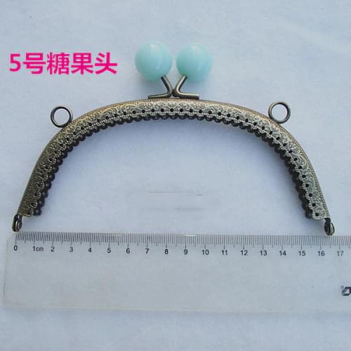 Cute candy color buckle metal purse frame clasp vintage bronze color bag hardware accessories 5pcs/lot