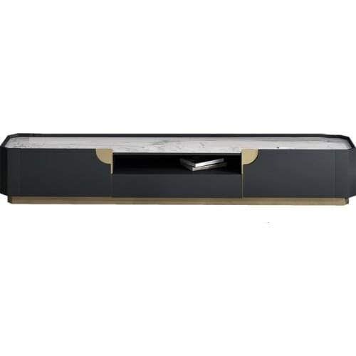 Light luxury minimalist rock TV cabinet tea table combination Simple modern living room large and small painted storage cabinet
