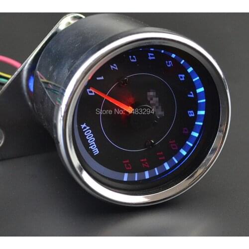 Universal 13000 RPM Scooter Analog Tachometer For Motorcycle With LED Blacklight