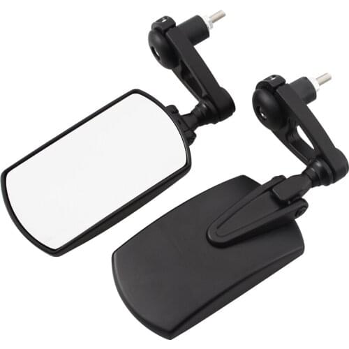 Motorcycle Universal handlebar Mirrors 360 Rotate Adjustable Rectangle Bar End Side Rearview Mirror for 22MM 7/8" handlebar