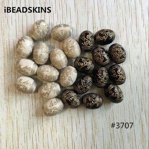 Choose color) 16x13mm 330pcs/lot Acrylic elliptical antique style Beads for Jewelry DIY #3707 (Design as shown)