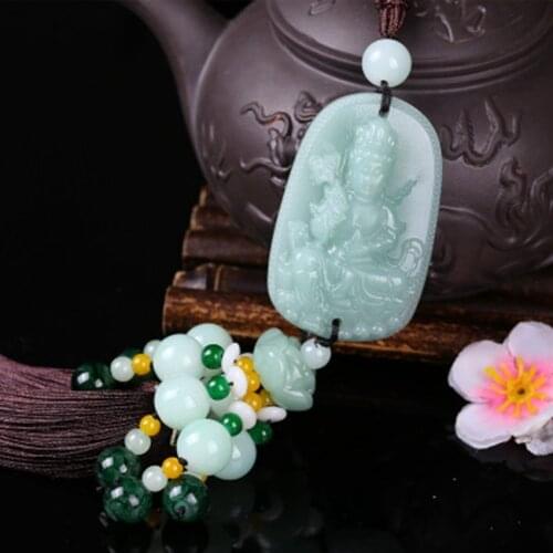 High-end car pendant double-sided access safety rearview mirror car accessories lucky car hanging