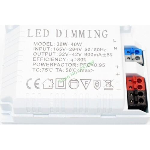 High Quality Dimmable Isolated 900mA 30W DC 32V - 42V Led Driver 30W Power Supply AC 220V for Dimming LED lights