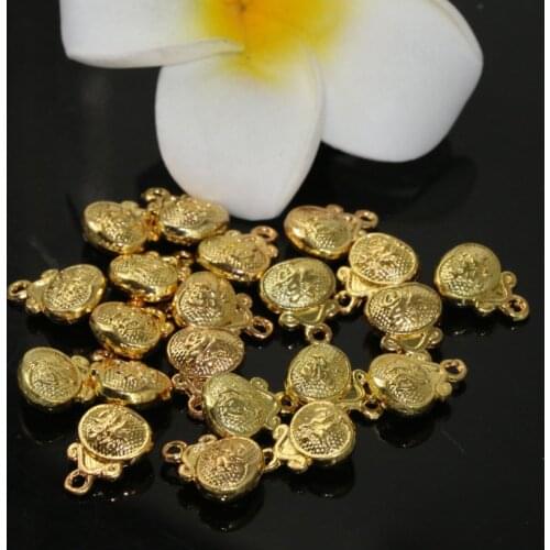 Factory outlet high grad fashion 10*14mm charms lucky bless gold-color spacers beads 5pcs accessories fine jewelry making B2552