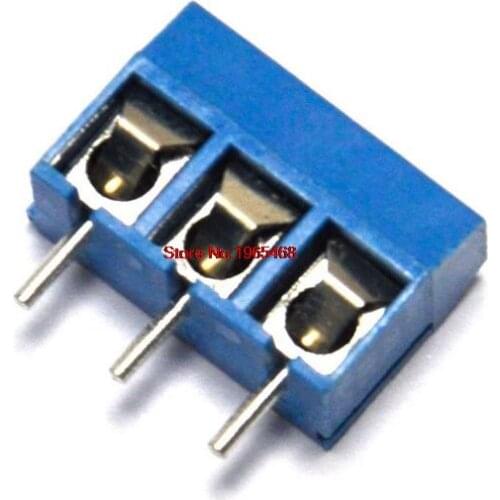 50PCS 3 Pin Screw Terminal Block Connector 5mm Pitch 5.08-301-3P 301-3P 3pin