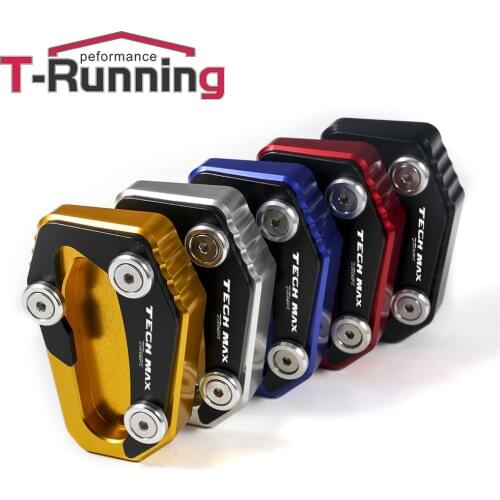 LOGO TMax Motorcycle Side Stand Foot Enlarge Kickstand Extension Plate for Yamaha Tmax 560 Tech Max 560 TMAX560 2020