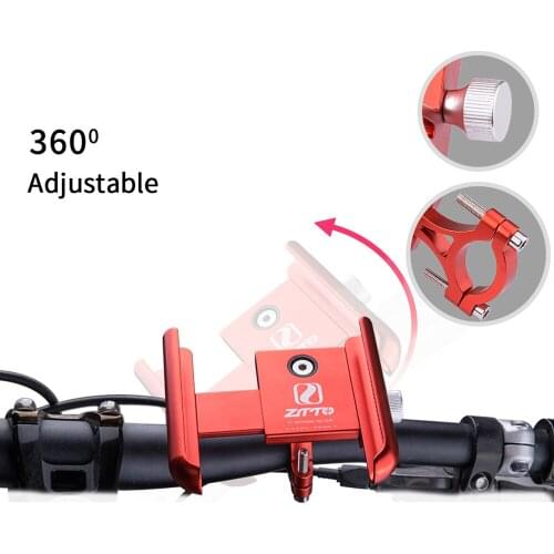 Electric scooter aluminum cell phone bracket adjustment Angle 360° rotation electric bicycle mountain bike motorcycle GPS naviga