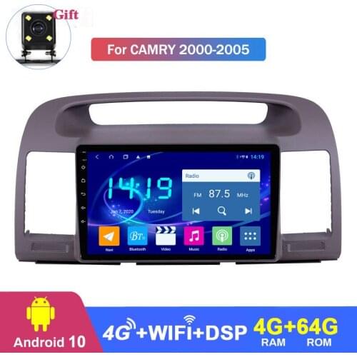 For Toyota Camry 2000 2001 2002 2003 2004 2005 Car Multimedia MP5 Player GPS Buletooth Car Stereo Mirror Link 4G RAM 64G ROM
