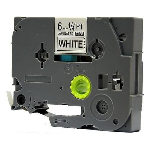 Cheap China 6mm black on white tz label tape tz 211 tze label tape tze 211