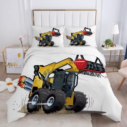 Cartoon Childrens Bedding set for kids baby girls Duvet cover set pillow case Bed linens Quilt cover 135 140x200 Car PUSH
