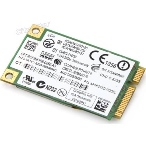 Intel 512AN_MMW WiFi Link 5100 2.4Ghz 5Ghz 300Mbps Wireless-N PCI-E Network Card