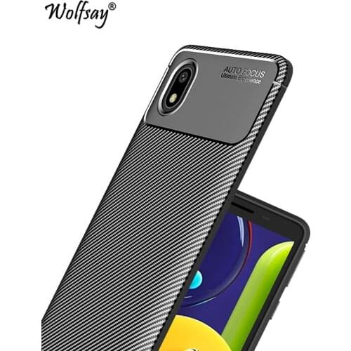 For Samsung Galaxy A01 Core Case Bumper Silicone Carbon Fiber Shockproof Cover For Samsung A01 Core Case For Samsung A01 Core