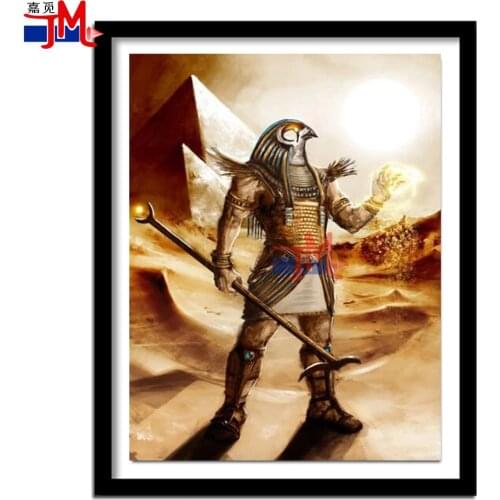 Egypt Anubis 5d diy Diamond Painting 3D God Pattern Diamond Embroidery Round Mosaic Diamond Set Egyptian Symbols Home Decor