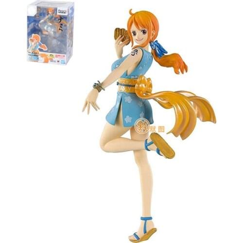 ONE PIECE Bandai Original Figuarts Zero Anime Figures PVC Action Figure Nami Collections Hand-Model Dolls Toys Gifts for Boys