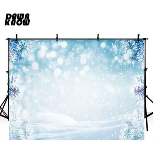 DAWNKNOW Snowflake Photography Background Sparkle Merry Christmas Winter Photo Shoot Backdrops For Children Photocall lv1021