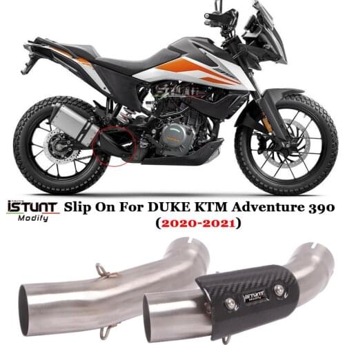 For DUKE ktm 390 adventure Husqvarna 401 2020 2021 390 ADV Motorcycle Exhaust Modified Middle Link Pipe Connect 51MM Muffler