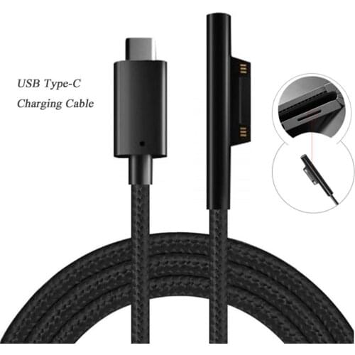 Besegad 1.5m 15V USB Type-C Power Supply Charging Adapter Cable Cord Home Wall Charger for Microsoft Surface Pro 6 5 4 3 Tablet