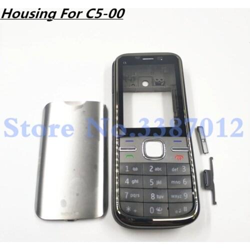 Good Original New For Nokia C5 C5-00 Housing Cover Door Frame + Battery Back Cover + Keypad + Logo Replacement Parts