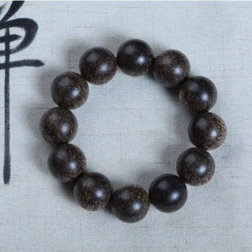 Cambodia Tabby Bodhisattva Chequers Agarwood Crafts Bracelet Submerged Class Natural Old Material Eaglewood Buddhist Prayer Bead