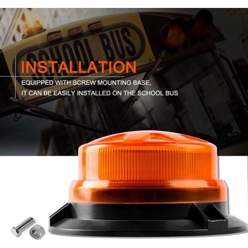 12V/24V Police Rotating Beacon Warning Light Flasher Indication LED Strobe Flashing Emergency Traffice Safety Signal with Magnet