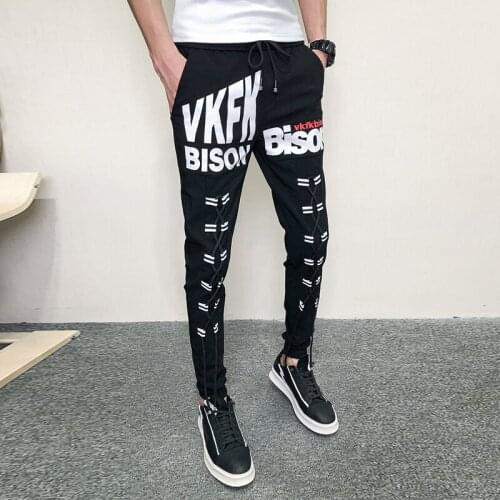 Homme Erkek Pantalon Pantolon 2020 Mens Slim Casual Lace Pants Mens Fashion Harem Pants Men Pantalon De Travail Pour Homme