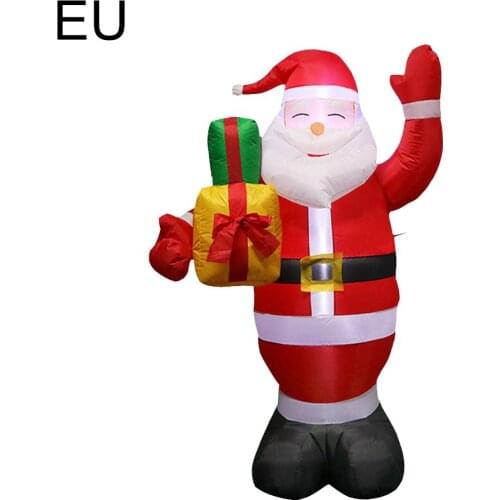 1.5m Glowming Santa Claus Inflatable Model Doll Set Christmas Outdoor Event Venue Layout Props Garden Shopping Mall Home Decor