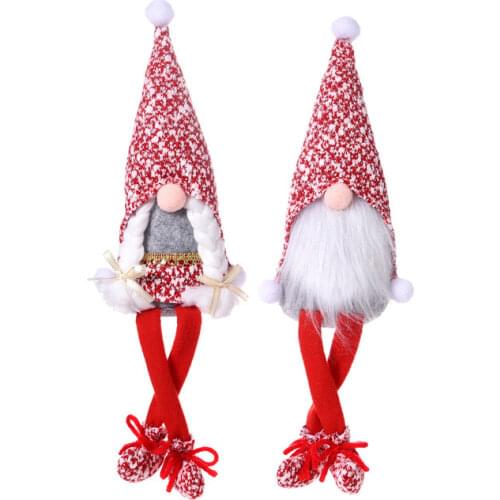 2022 new Christmas decorations plush doll with feet without face doll ornaments creative forest elderly Christmas gifts