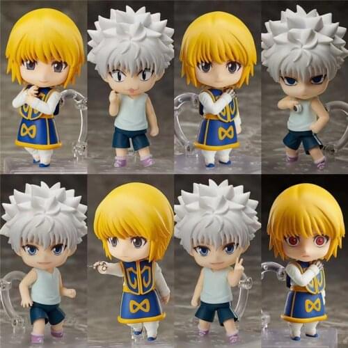 New Anime Hunter X Hunter 1185# Kurapika 1184# Killua Face Change Ver. PVC Action Figure Collect Model Toy Gift 10cm