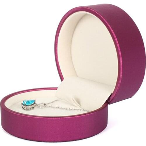 Luxury Female Red Pu Brushed Pendent Jewelry Storage Box Earring Bracelet Ring Jewellery Organizer For Lover Engagement Gifts