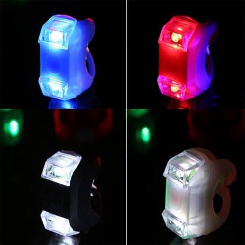 LED Bike Light Silicone Waterproof Double LED Frog Tail Light Outdoor Night Riding Safety Warning Light Bicycle Accessories