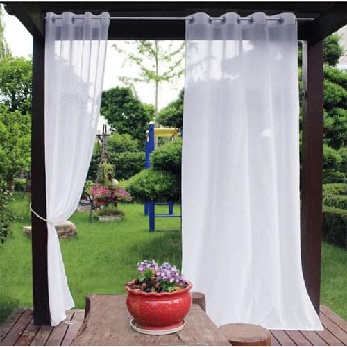 Outdoor Waterproof Curtain Multifunctional Sun Protection Curtain Suitable for Living Room Bedroom Porch C1