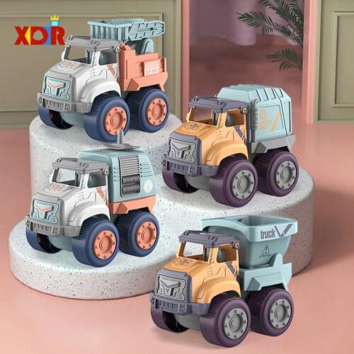 2021 New Childrens Car Toy Engineering Truck Inertia Friction Power Car Baby Boy Morandi Color Trucks Children Gift