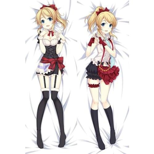 Japanese Cool Anime Pillowcase Love Live Ayase Eli KKE Throw Otaku Dakimakura Gift Bedding Hugging Body Pillow Case 150x50 CM