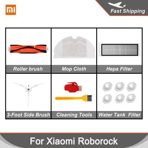 HEPA Filter Main Brush Side Brush Washable Mop Cloth For XiaoMi 1 1S Roborock S5 MAX S6 Pure Accessories Vacuum Cleaner Parts