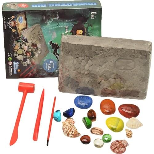 1 Set Gemstones Dig Kit Funny Educational Excavation Kits Science Experiments Toy Geology Kits Crystal Dig Kit for Child Kids