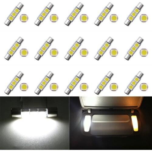100pcs C5W LED Lights 6428 Car Festoon LED Bulb License Plate Light White Auto Interior Light Accessories Mirror Bulbs 12V Diode